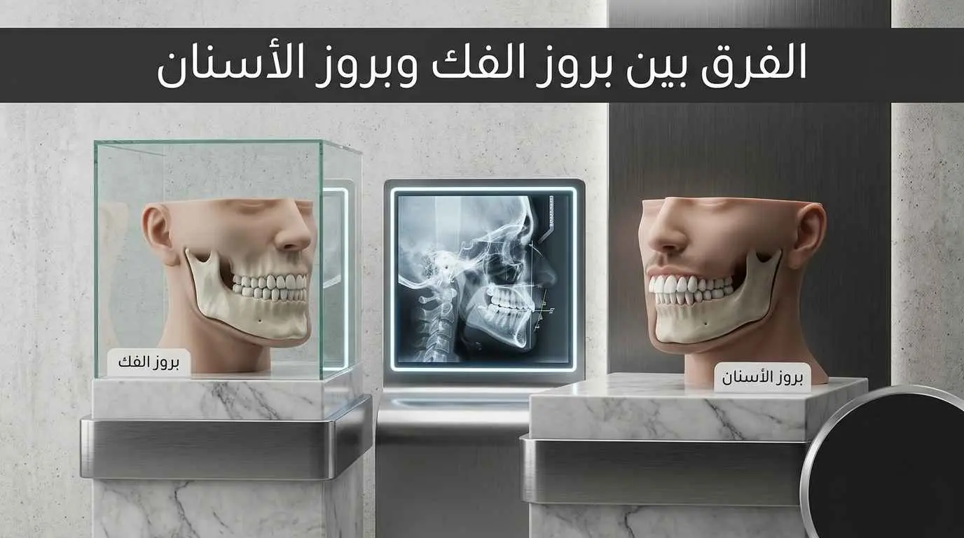 الفرق بين بروز الفك وبروز الاسنان