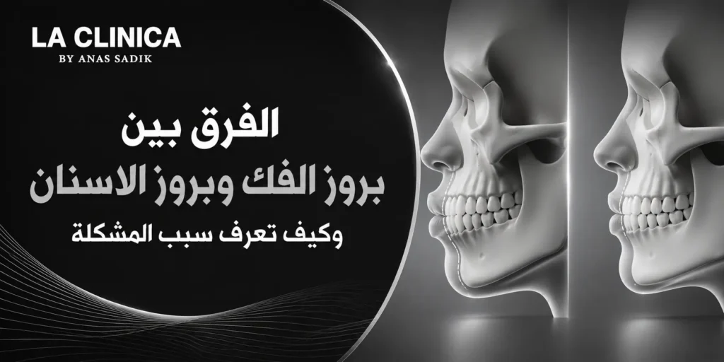 الفرق بين بروز الفك وبروز الاسنان