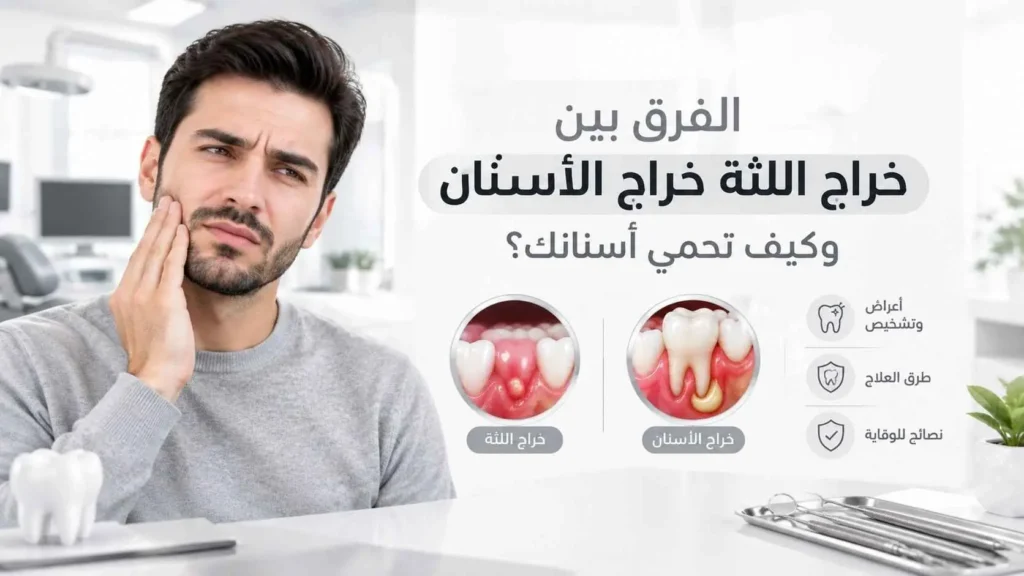 الفرق بين خراج اللثة خراج الأسنان