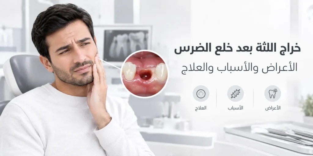 خراج اللثة بعد خلع الضرس
